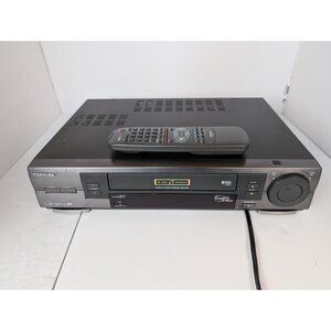 Toshiba W-804 - S-VHS VCR w Remote, cables, manual - TESTED WORKING